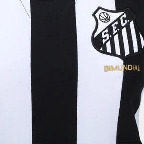 Camisa Santos 1963 Listrada Retrômania Feminina - Preto+Branco